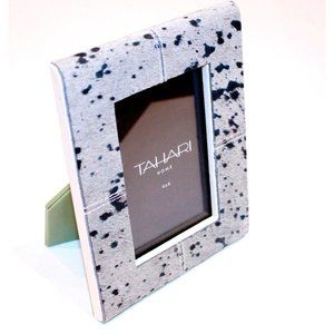 TAHARI  Collection HOME Picture PHOTO Frame ANIMAL Print FAUX FUR Back LEATHER